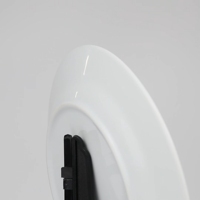 Assiette plate ronde en céramique blanche vierge de 8 pouces pour sublimation, personnalisable, avec support, pour impression par transfert thermique, vente en gros