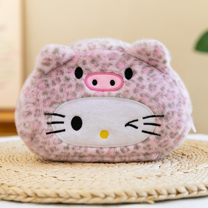Astuccio in Peluche a Forma di Personaggio Carino, Grande Capacità, per Studenti, Portaoggetti per Cancelleria e Cosmetici, Borsa Portamonete in Peluche a Forma di Cibo e Animali - Product Image 4