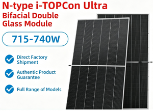 New <b>solar</b> photovoltaic panel with stable electrical parameters 715w double-sided double glass module N-type - Product Image 2