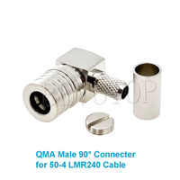 Connecteur de fil de prise de cloison mâle/femelle QMA connecteur 50 Ohm 50-4 QMA pour câble LMR240
