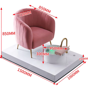 Muebles de lujo para salón de uñas, silla de masaje rosa para spa de pedicura, sillas de spa para pedicura para salón de uñas - Product Image 6