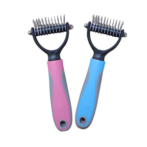 Pet Dual Side Detangling Comb For Dog Multifunctional Grooming Tool 16 Pink Petals 11 Orchid Petals - Product Image 4