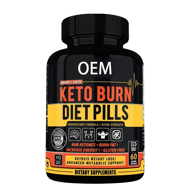 OEM Keto Supplément Keto Burn Pilules amaigrissantes Capsules de perte de graisse pour femmes et hommes Perte de poids