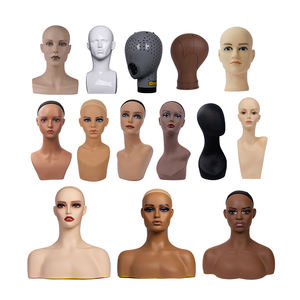 Tête de Mannequin MCY en PVC Perforable Noire pour Présentation de Perruques - Product Image 3