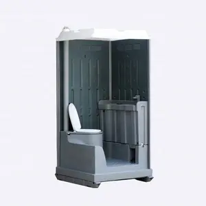 Outdoor Enkele Toiletbril Warmte Behoud Gebruik Water Voetpomp Mobiele Badkamer Hdpe Plastic Materiaal Draagbare Wc