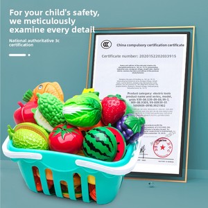 <span class=keywords><strong>Jouet</strong></span> de découpe de fruits en plastique, ensemble de <span class=keywords><strong>cuisine</strong></span> ludique unisexe pour enfants avec légumes et panier à gâteaux pour 0-3 ans - Product Image 2
