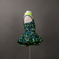 Costume de danse de ballet pour enfants, imprimé léopard rose vif, tenue de performance
