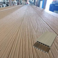 Kit complet de terrasse moderne en composite bois-plastique (WPC) pour extérieur, décoratif, avec gaufrage 3D, imperméable et lisse