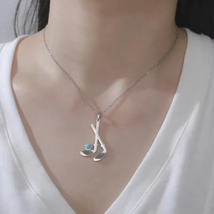 Collar con Colgante Deportivo de Acero Inoxidable 304 para Mujer, Estilo Béisbol y Golf, Joyería, Accesorio de Regalo Perfecto - Product Image 4