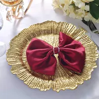 Reusable Thick Plastic Gold Reef Charger Plate