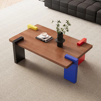 Table basse moderne de luxe en bois massif, écologique, durable et facile à nettoyer pour le salon