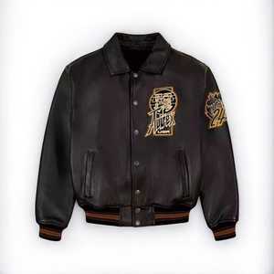 جاكيت جلد Avirex احترافي عالي الجودة بتصميم مخصص للدراجات النارية ، جاكيت جاكيت جلد مزدوج التنين - Product Image 2