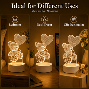 定制亚克力 3D 幻象 LED 夜灯 USB 台灯，适合儿童房间装饰和礼品 LED 夜灯台灯 - Product Image 2