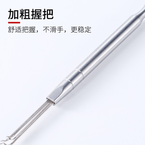 New stainless steel double-headed ear pick massage ear pick ear cleaning tool set spring ear pick - Product Image 3