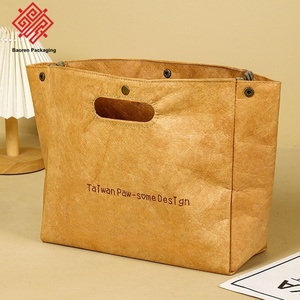 Sac de pique-nique isotherme en papier Tyvek perforé avec fermeture éclair, motif logo personnalisé, écologique, pour 2 personnes, lavable - Product Image 3