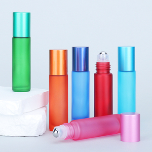 Fabrik Großhandel 5ml Regenbogen Farbe Rolle auf Glasflasche Kosmetische Essenz Öl Augen <span class=keywords><strong>massage</strong></span> Roller Ball Probe Parfüm behälter - Product Image 3