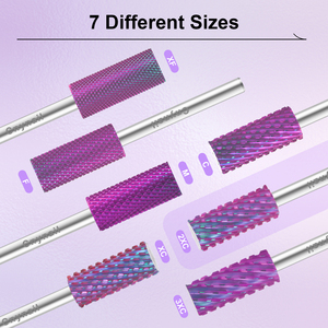Foret à ongles violet à grain fin en carbure de tungstène à <span class=keywords><strong>petit</strong></span> baril à dessus plat pour Machine à ongles <span class=keywords><strong>Dremel</strong></span> 4XC 5XC - Product Image 5