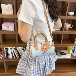 Nuova Collezione: <span class=keywords><strong>Pochette</strong></span> da <span class=keywords><strong>Donna</strong></span>, Borsa Boston con Motivo a Ciliegie, Borsa a Tracolla per Signore, Borsa per Ragazze - Product Image 4