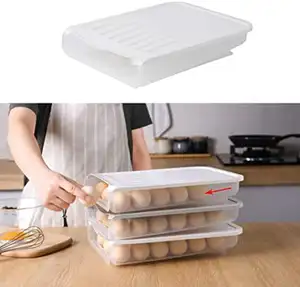 卸売 卵スタンド冷蔵庫-イプシロン自動スクロール卵収納ホルダーボックス卵冷蔵庫コンテナ冷蔵庫組織フードセーバーは最大18個の卵を保持できます