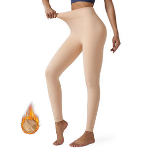 Winter <strong>Fleece</strong> <strong>Lined</strong> Thickened <strong>Leggings</strong> Women Tummy Control High Waisted Outdoor Workout Winter Warm Elastic Soft Yoga Pants - Product Image 3