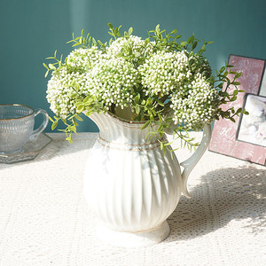 3 têtes <span class=keywords><strong>de</strong></span> fleurs artificielles en forme <span class=keywords><strong>de</strong></span> fruits (avoine, hortensia, raisin) pour la décoration <span class=keywords><strong>de</strong></span> bouquets <span class=keywords><strong>de</strong></span> mariage et d'intérieur - Product Image 3