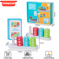 Tarjetas de Desafío de Lógica Montessori, Juego de Mesa de Combate de Combinación de Colores y Números, Juguete Educativo de Entrenamiento Cerebral para Niños