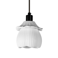 Nouveau design lustre en céramique à fleurs lustre de salle à manger en rondins minimaliste moderne décoration de salon suspension lumineuse