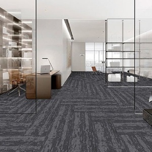 Commercial Modern Loop Pile <b>Puzzle</b> Pattern Square Non-Slip Carpet Tile for Conference Room and Hotel - Product Image 4