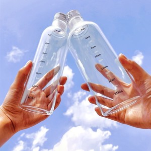 Beeman – Gobelets transparents en plastique 500 ml et 700 ml avec échelle de temps, bouteille d'eau transparente anti-fuite pour la consommation quotidienne - Product Image 5