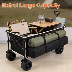 Chariot de camping pliable multifonctionnel 3-en-1 au design classique pour pique-nique et voyages en plein air - Product Image 1