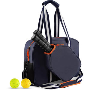 Sac à bandoulière personnalisé pour pickleball avec crochet pour clôture, porte-bouteille d'eau, compartiment à chaussures, sac à dos neutre pour raquette de sport, sac à pagaie - Product Image 1