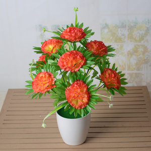 Flor <span class=keywords><strong>de</strong></span> Papel <span class=keywords><strong>de</strong></span> clavel barata, 9 cabezas, soporte <span class=keywords><strong>de</strong></span> <span class=keywords><strong>flores</strong></span> artificiales <span class=keywords><strong>para</strong></span> <span class=keywords><strong>cementerio</strong></span> - Product Image 2