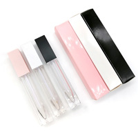 Tubes de gloss à lèvres carrés à marque privée avec logo personnalisé, contenants cosmétiques en plastique vides, petites commandes acceptées