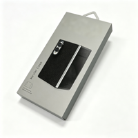 Boîte d'emballage de luxe en carton pour coque de téléphone avec logo personnalisé imprimé, avec crochet de suspension pour coque de téléphone