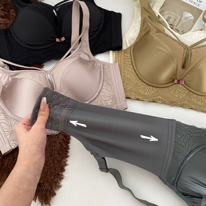 Sujetador personalizado de alta calidad, ropa interior con almohadilla extraíble, sujetador de elevación Sexy de cobertura completa de encaje para mujer - Product Image 5