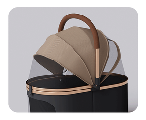 एक क्लिक फोल्ड हल्के ऑक्सफोर्ड कपड़े पालतू जानवर-बिल्लियों और कुत्तों के लिए 4-पहिया आरामदायक हैंडहेल्ड वाहक - Product Image 4