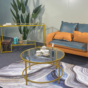 Factory wholesale retro transparent coffee <b>tables</b>, creative round coffee <b>tables</b>, rental room <b>side</b> <b>tables</b>, stylish dining <b>tables</b> - Product Image 3