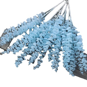 Fleurs d'eucalyptus artificielles en PVC souple, haute simulation, pour décorations de mariage en extérieur, arche de plafond et accessoires de paysagisme - Product Image 5