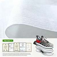Tissu polyester double aiguille à prix de gros pour doublure de chaussures, tissu polyester pour semelle intermédiaire de chaussures, matériau pour semelle intérieure de chaussures
