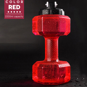 Hot bán phòng tập thể dục công suất khác nhau du lịch ngoài trời cánh tay di động cơ bắp thể dục thể thao chai quả tạ chai nước với rơm - Product Image 2