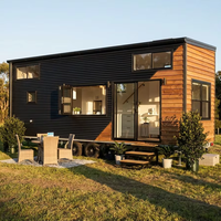 Maisonnette préfabriquée de luxe moderne de 20 pieds sur roues, maison modulaire mobile, villa portable sur remorque pour la vie en plein air, fabriquée en Chine