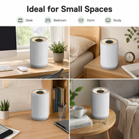 Purificateur d'air de bureau avec filtre HEPA, purificateur domestique, alimentation électrique, matériau plastique, prise EU/US, certifié EMC, portable