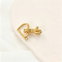 Offre Spéciale – Fermoirs Cœur en Laiton de Qualité Supérieure, Plaqué Or/Rhodium, Attaches Perles pour Adultes, Accessoire de Fabrication de Bijoux DIY