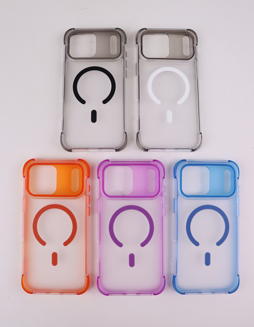 Transparent Clear Magnetic Shockproof Fancy Phone Case Luxury Design Wireless Charging Back Cover for iPhone 17 Pro Max