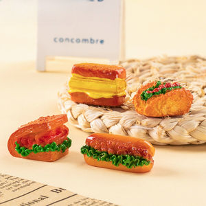 Miniature de simulation de micro-paysage : Panini Burger à manger, pour <span class=keywords><strong>maison</strong></span> de poupée, mini ornement - Product Image 4