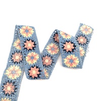 Main Crochet Effet Broderie Dentelle Mode Filles Vêtements Bagages Décoration Accessoires Dentelle Multicolore