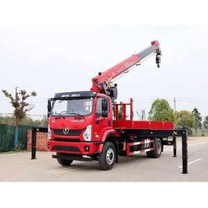 Camion grue hydraulique Shacman 4x2 8 tonnes avec rampe de chargement pour le transport de machines - Product Image 3