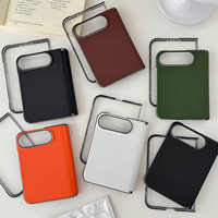 Étui de téléphone ultra-fin, tendance, en cuir de luxe, avec charnière magnétique intégrée, charge sans fil, protection intégrale anti-chute pour iPhone Duo