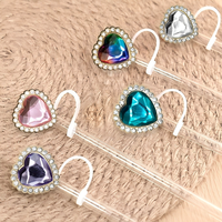 Capuchons et manchons en silicone métallique anti-poussière style cristal les plus vendus pour accessoires de pailles de tasses
