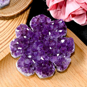 Venta al por Mayor de Amatista Natural en Forma de Trébol de Cuatro Hojas, Cristal Crudo para Sanación, Reiki, Decoración del Hogar y Suministro de Regalos - Product Image 4